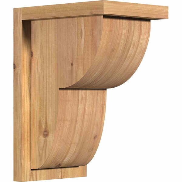 Ekena Millwork Crestline Smooth Corbel w/Backplate, Western Red Cedar, 7 1/2"W x 10"D x 14"H COR08X10X14CRE01SWR - main